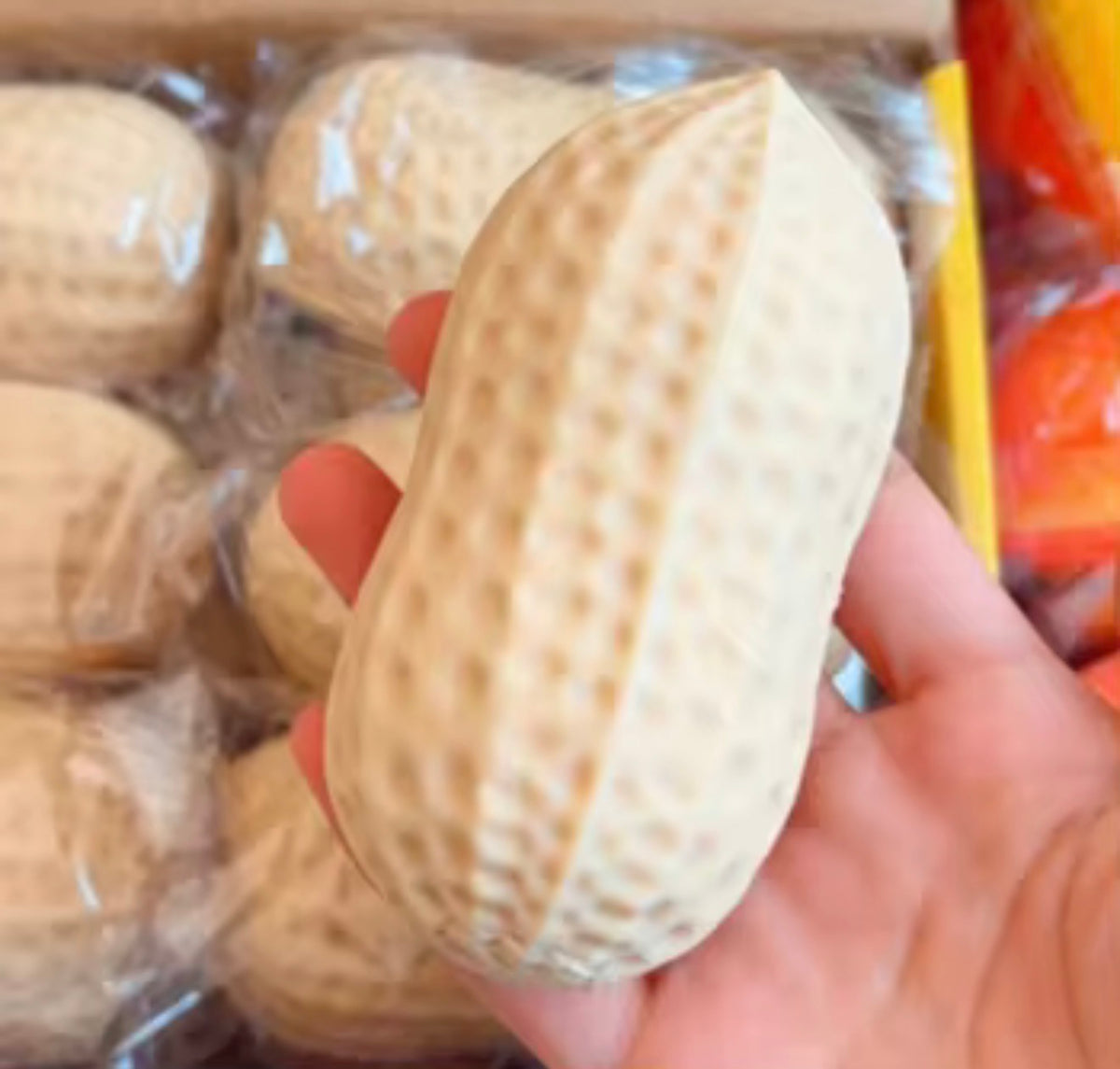 Realistic Peanut Shell Squishy – Soft Squeeze Fidget Toy | 8cm & 10cm
