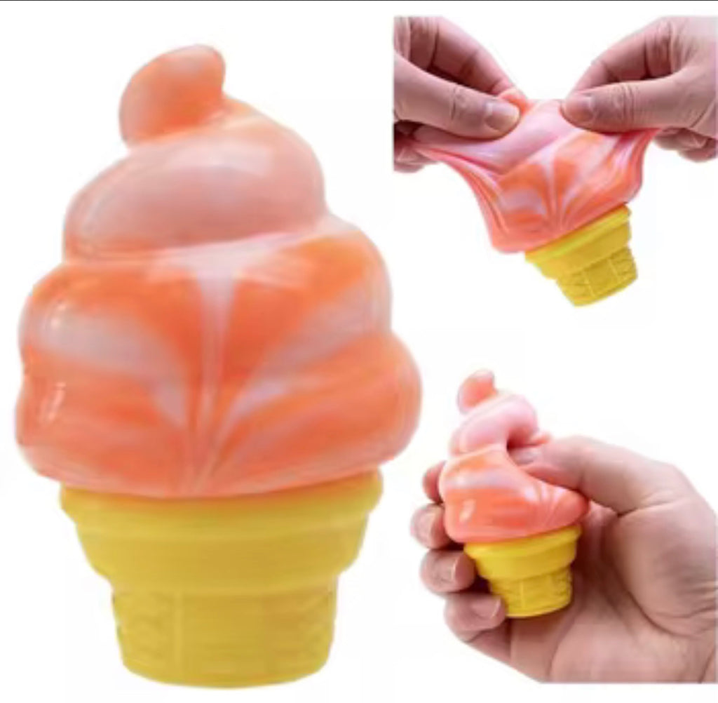 Mystery Swirl Ice Cream Squishy – Stretchy Soft Serve Fidget Toy