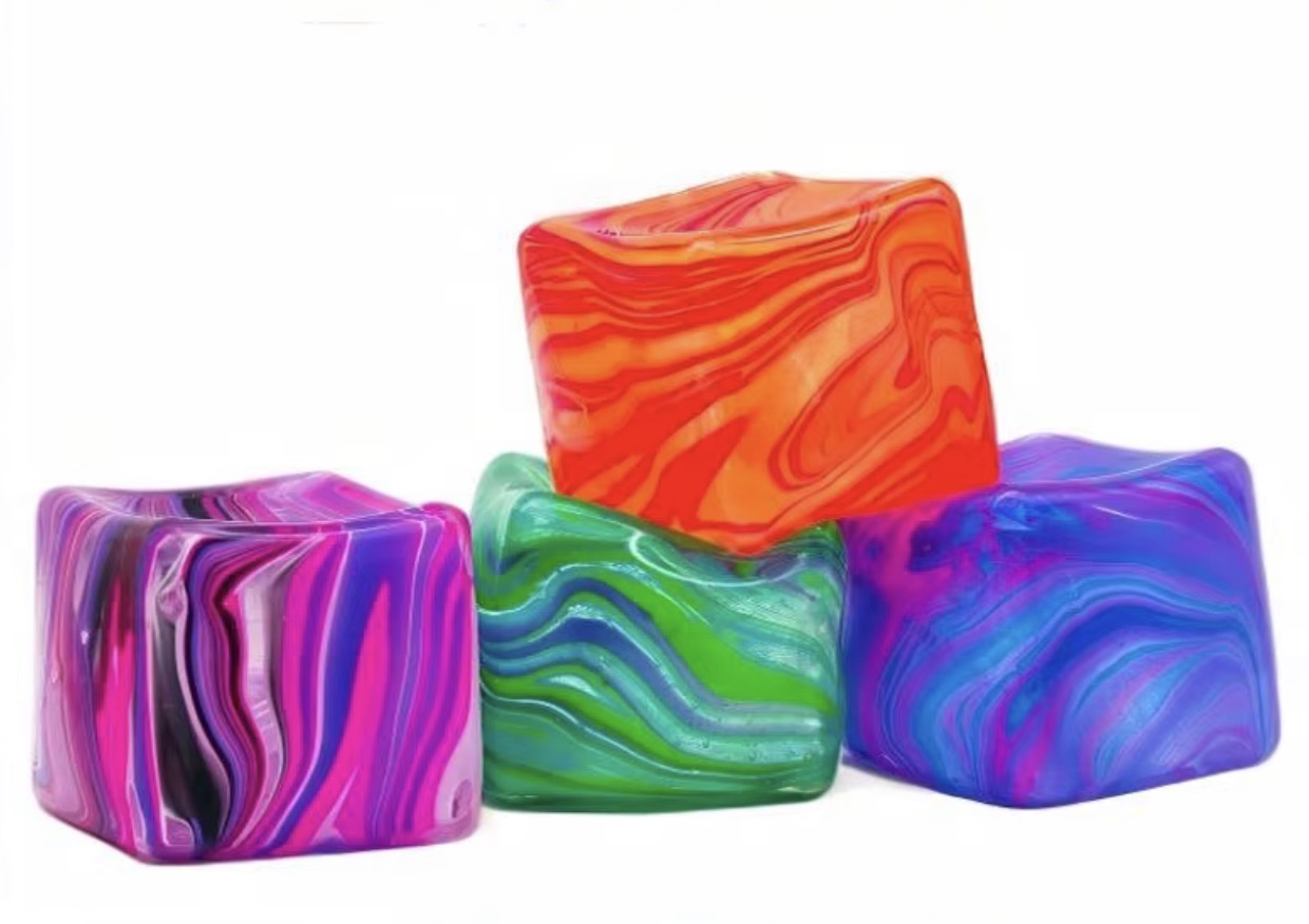 Mystery Marble Doughy Cube Squishy – 5cm Satisfying Fidget Toy