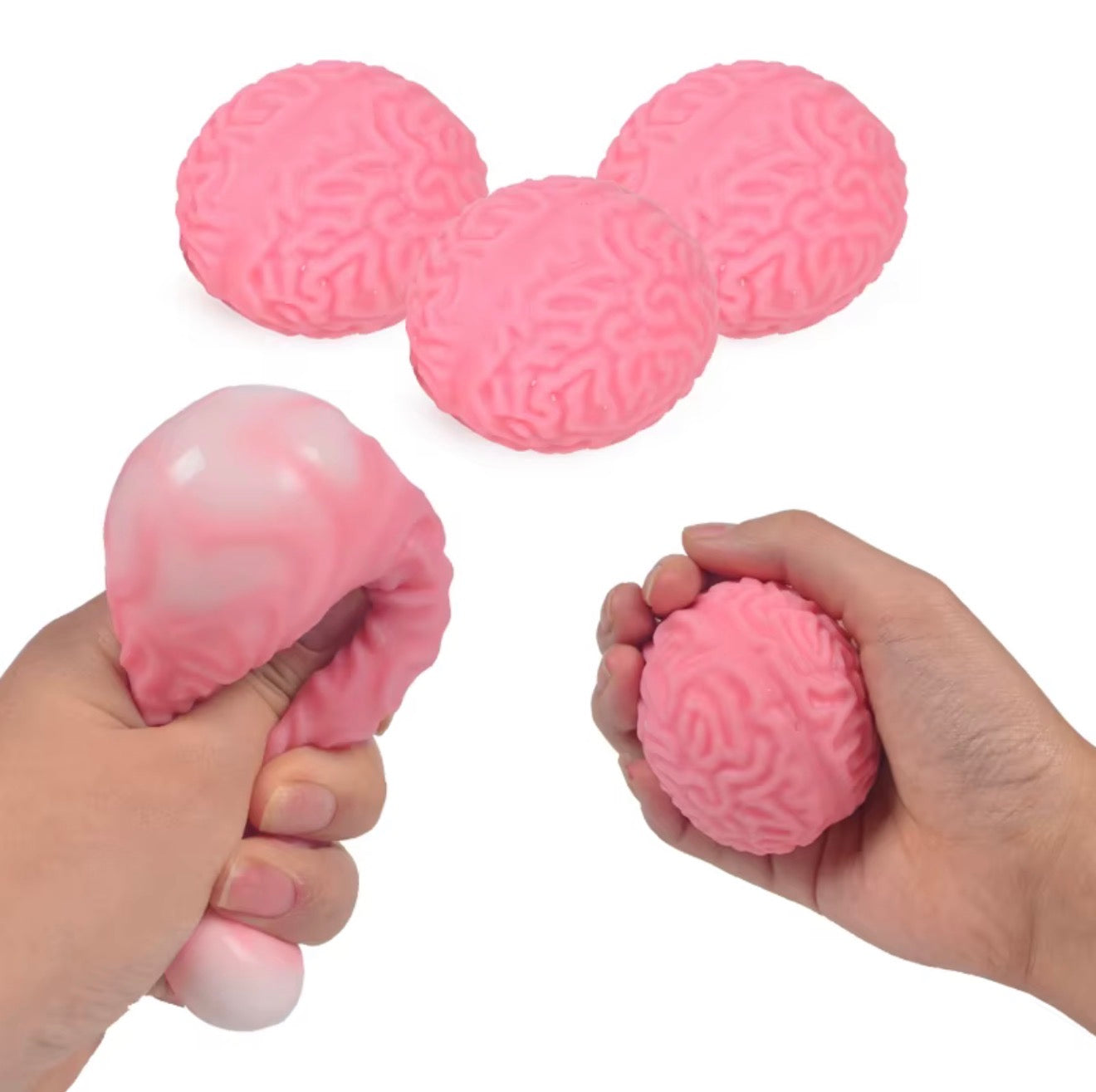 Squishy Brain Stress Ball – Stretchy Squeeze Fidget Toy