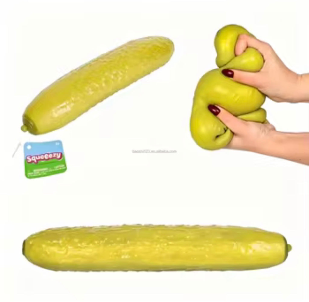 Giant Pickle Squishy – 10 Inch Jumbo Stretchy Squeeze Fidget Toy