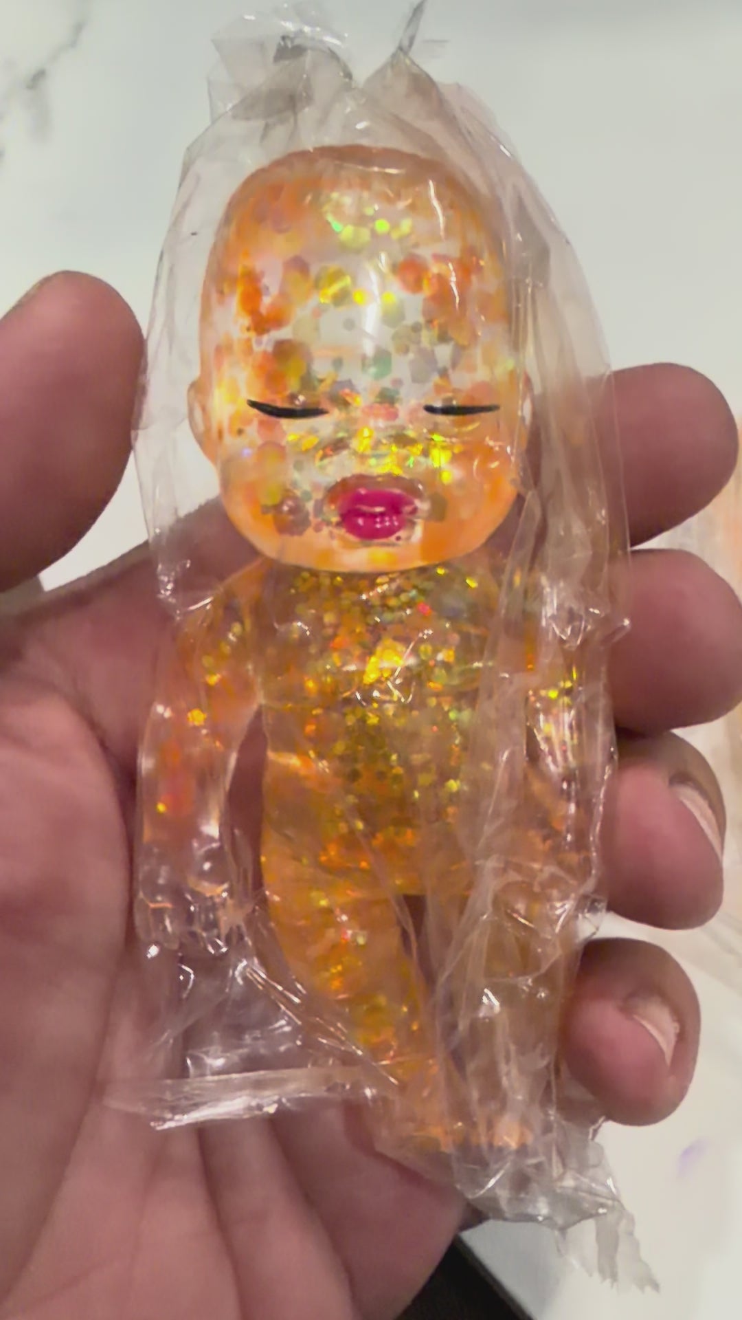 Glitter Baby Doll Squishy – Sparkly Sensory Fidget Toy