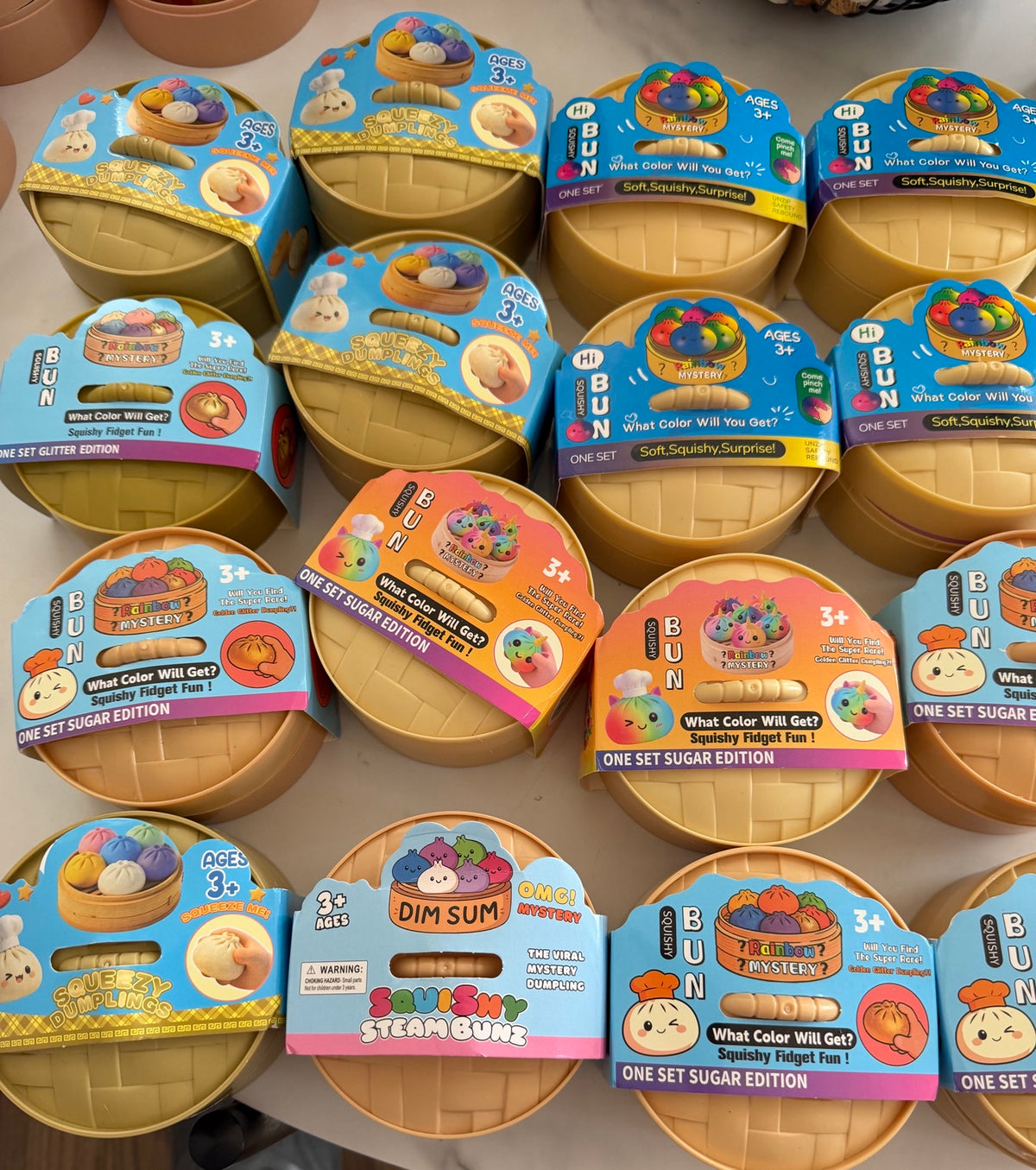 Assorted mystery dumpling squishies 8.5 cm